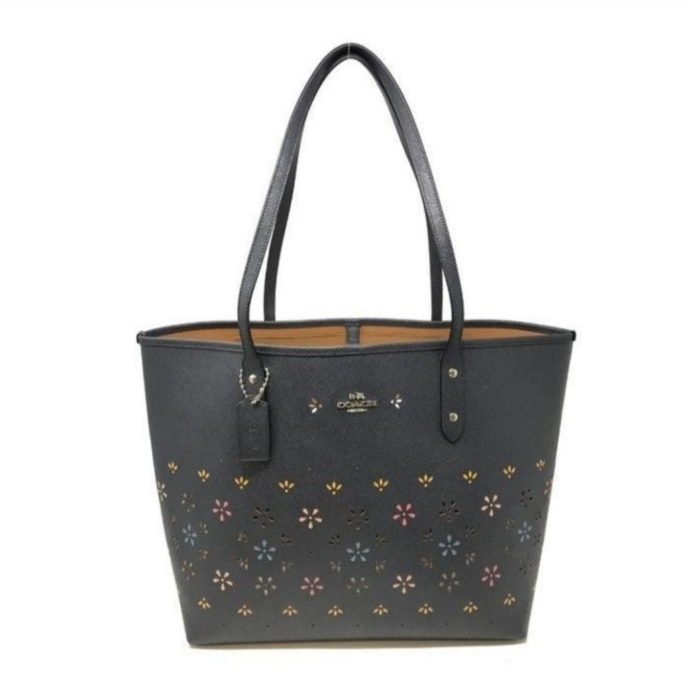 Coach perforated city tote set